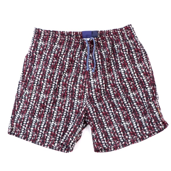 90s Streetwear Mens Medium Abstract Swim Trunks - Picture 1 of 9